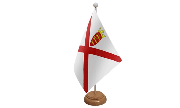 Jersey Small Flag with Wooden Stand